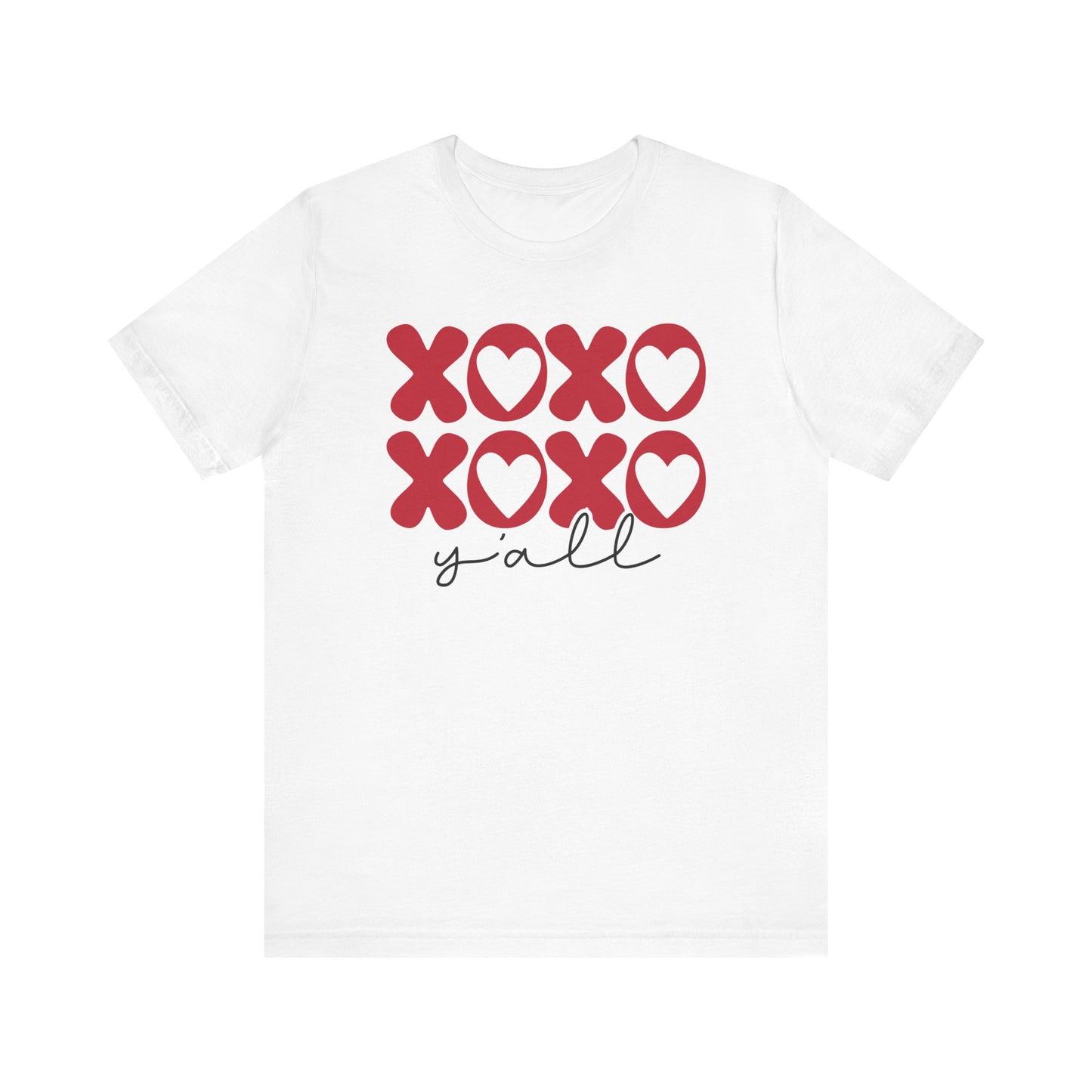 Valentine's Day Tshirt, XOXO Y'all Holiday Shirt, V-Day Tee, Women's Mens Gender Neutral Holiday TShirt Tee