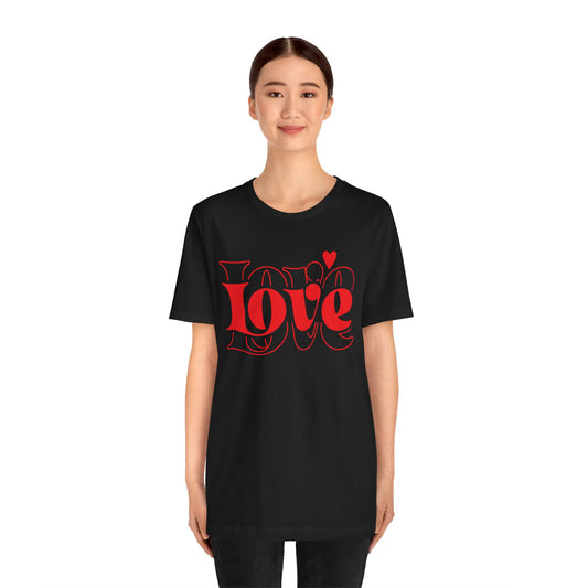 Valentine's Day T-shirt, Love Heart Valentine's Holiday Shirt, Nurse Teacher Mama Dad Valentine Day Tee, Women's Men's Holiday T-shirt Tee