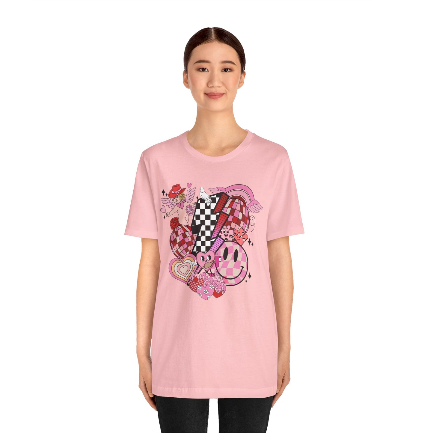 Valentine's Day Tshirt, Retro Graphic Design Holiday Shirt, V-Day Tee, Women's Mens Gender Neutral Holiday TShirt Tee