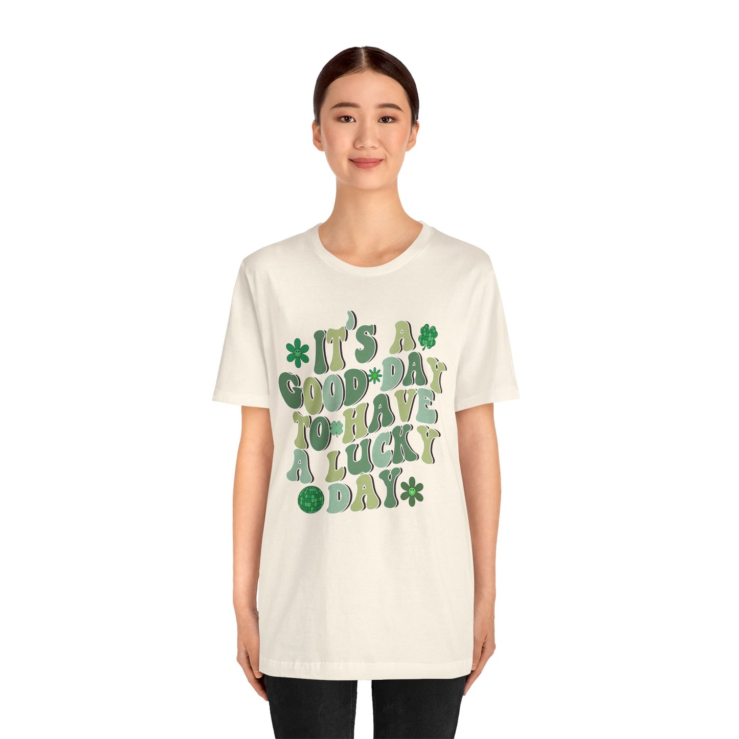 St Patricks Day Its A Good Day To Have A Lucky Day Cotton Tshirt, Everybody Adult Sizes Shamrock Disco Ball St Patricks Day Tee Shirt Tshirt