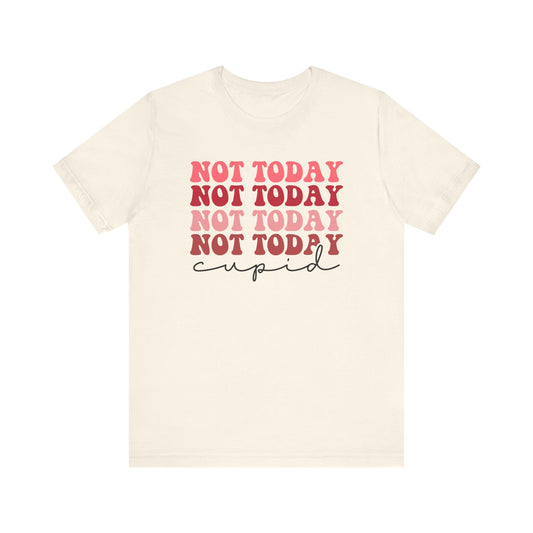 Valentine's Day Tshirt, Not Today Cupid Holiday Shirt, V-Day Tee, Women's Mens Holiday TShirt Tee