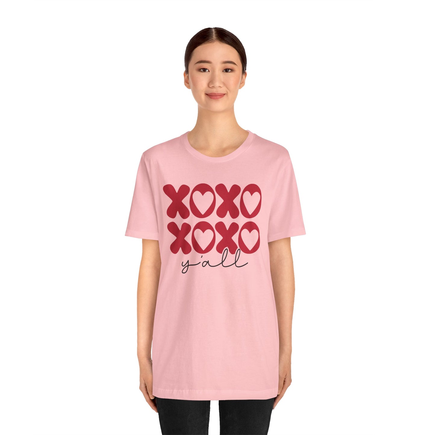 Valentine's Day Tshirt, XOXO Y'all Holiday Shirt, V-Day Tee, Women's Mens Gender Neutral Holiday TShirt Tee