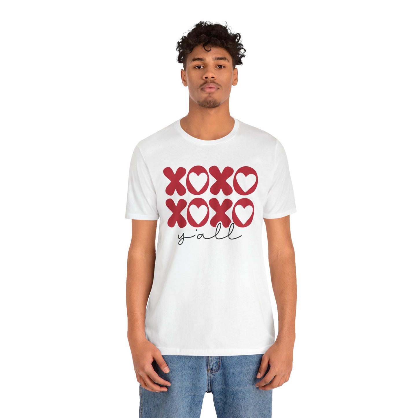 Valentine's Day Tshirt, XOXO Y'all Holiday Shirt, V-Day Tee, Women's Mens Gender Neutral Holiday TShirt Tee