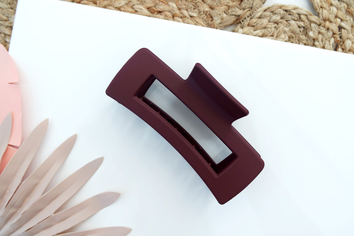 Rectangle Cut-Out Matte Hair Clip