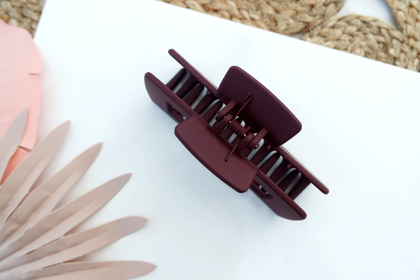 Rectangle Cut-Out Matte Hair Clip