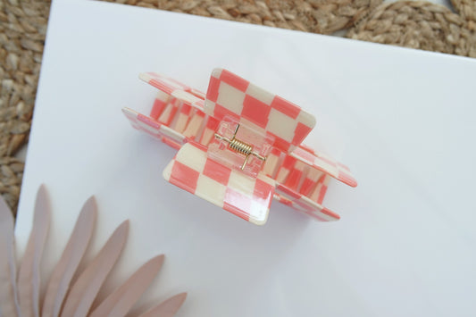 Checkerboard Claw Hair Clip