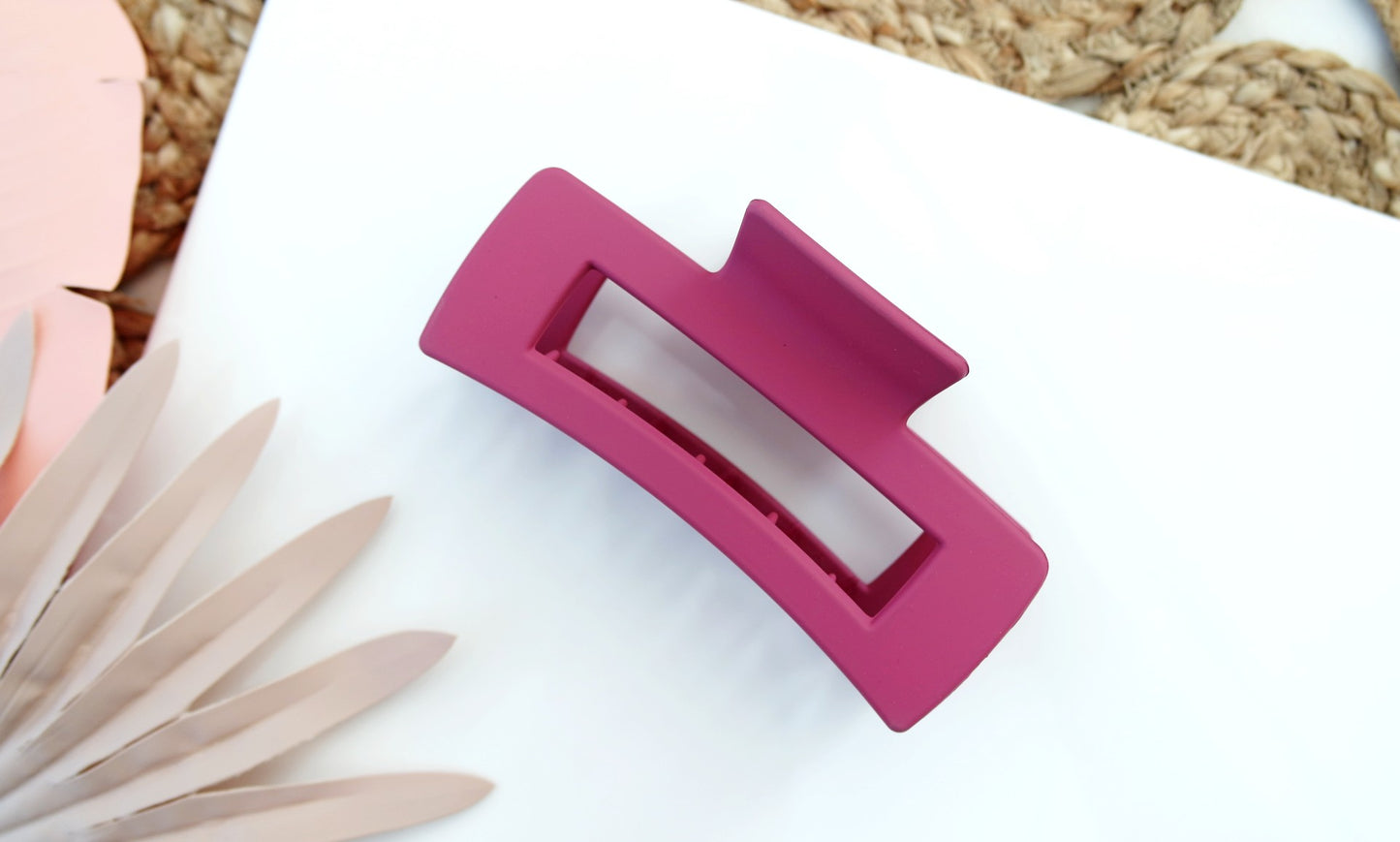 Rectangle Cut-Out Matte Hair Clip