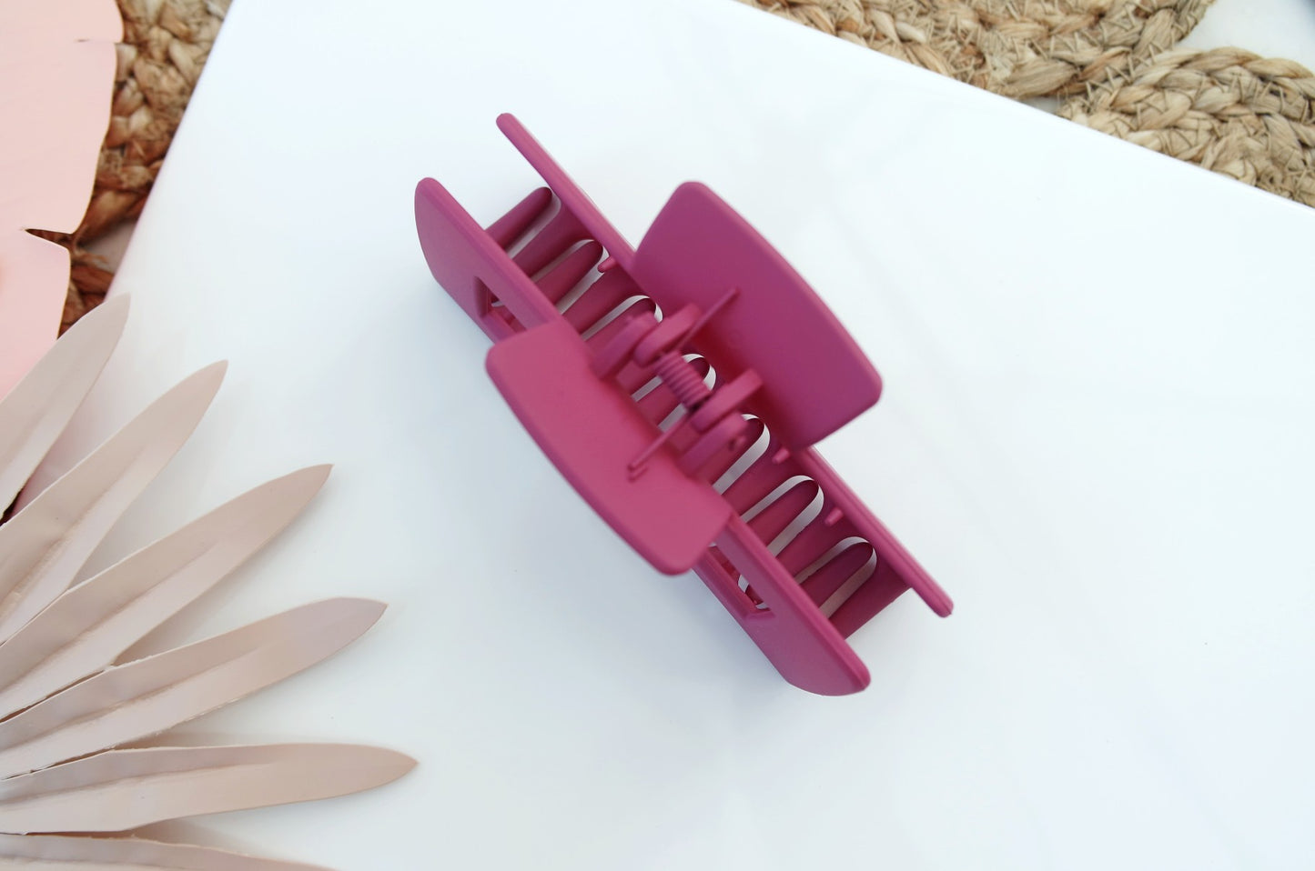 Rectangle Cut-Out Matte Hair Clip
