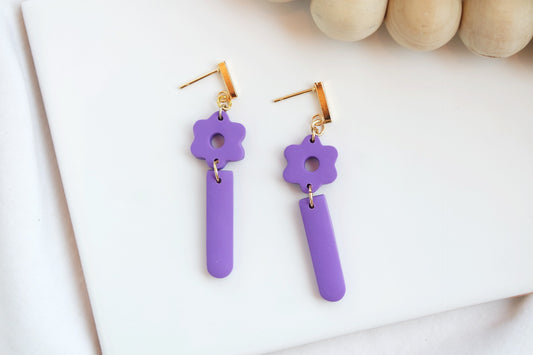 Amethyst Flower Dangle