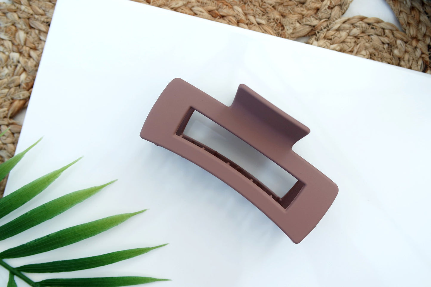 Rectangle Cut-Out Matte Hair Clip