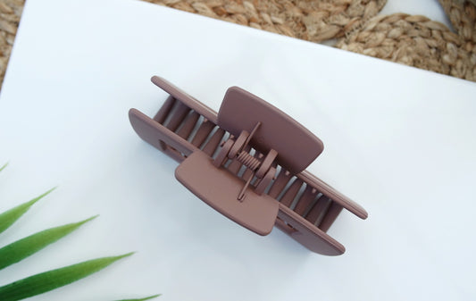 Rectangle Cut-Out Matte Hair Clip