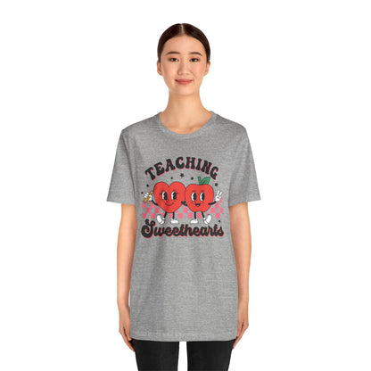 Valentine's Day T-shirt, Teaching Sweethearts Holiday Shirt, Teacher Professor Educator Valentine Day Tee, Women's Men's Holiday T-shirt Tee