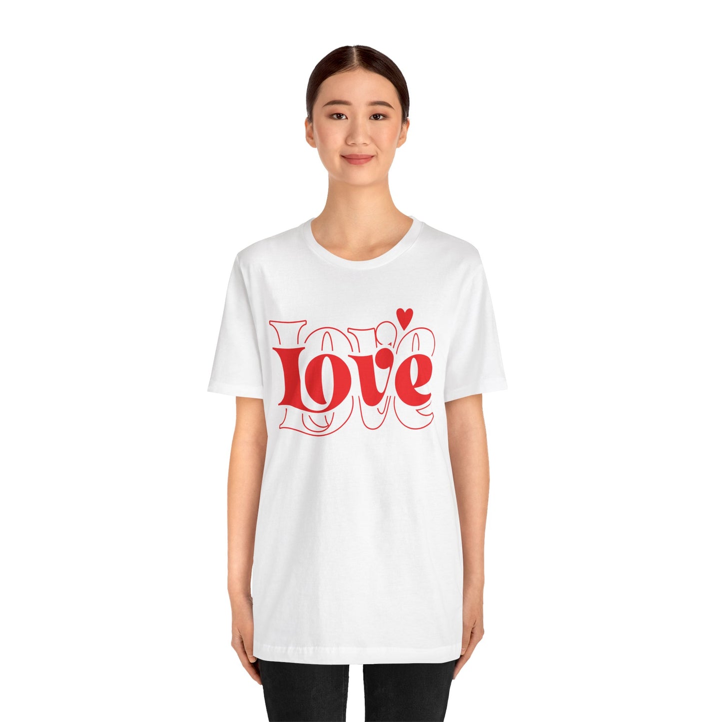 Valentine's Day T-shirt,  Love Heart Valentine's Holiday Shirt, Nurse Teacher Mama Dad Valentine Day Tee, Women's Men's Holiday T-shirt Tee