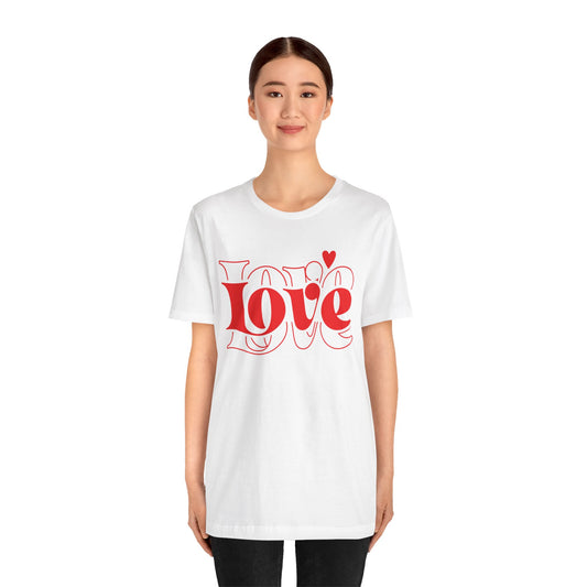 Valentine's Day T-shirt,  Love Heart Valentine's Holiday Shirt, Nurse Teacher Mama Dad Valentine Day Tee, Women's Men's Holiday T-shirt Tee