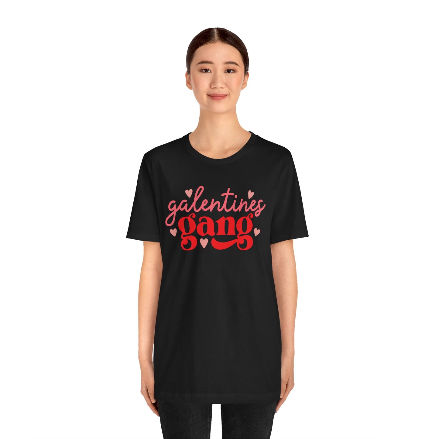 Valentine's Day T-shirt,  Galentine's Gang Holiday Shirt, Girlfriends Sisters Wives Teacher Valentine Day Tee, Women's Holiday T-shirt Tee
