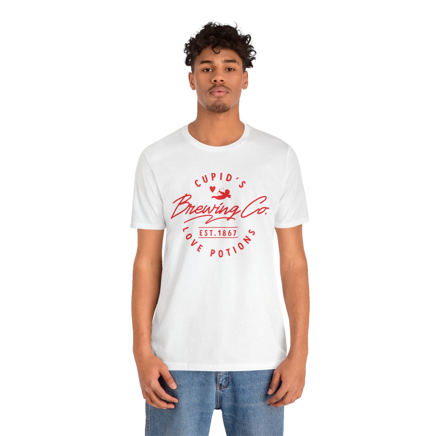 Valentine's Day T-shirt,  Cupid Brewing Co. Holiday Shirt, Brewery Valentine Day Tee, Women's Men's Gender Neutral Holiday T-shirt Tee