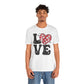 Valentine's Day T-shirt,  Love Disco Ball Holiday Shirt, Love Disco Heart Valentine Day Tee, Women's Men's Valentine's Holiday T-shirt Tee