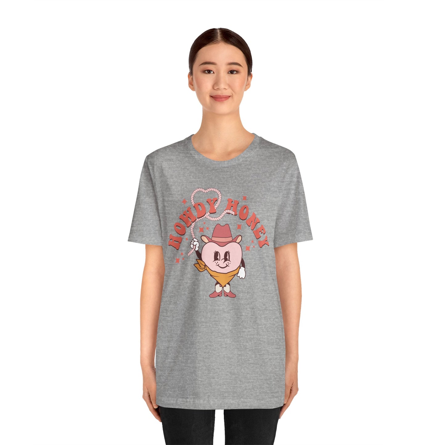 Valentine's Day T-shirt, Howdy Honey Cowboy Cowgirl Heart Holiday Shirt, Valentine Day Tee, Women's Men's Gender Neutral Holiday T-shirt Tee