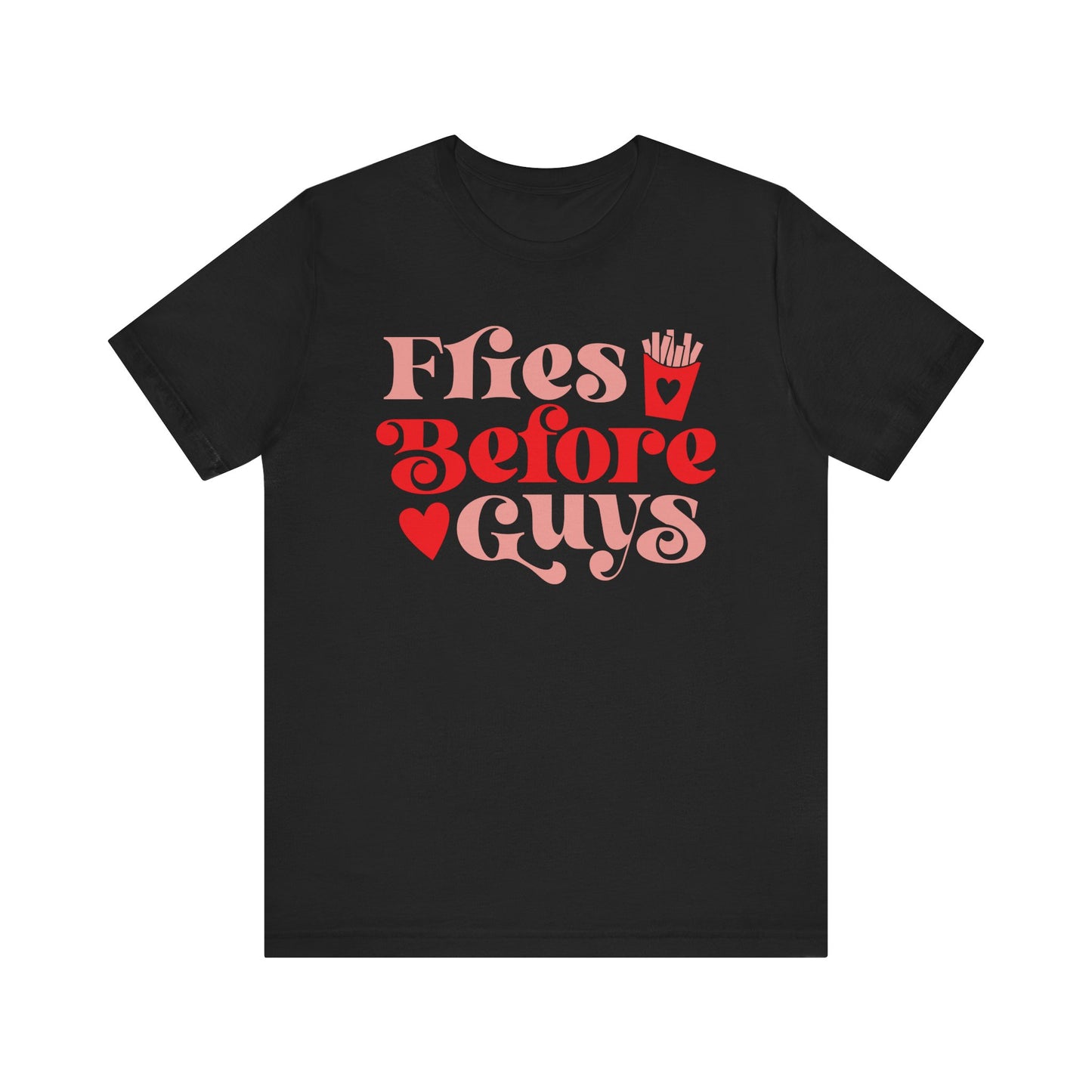 Valentine's Day T-shirt,  Fries Before Guys Heart Valentine's Holiday Shirt, Valentine Day Tee, Brewery Women's Holiday T-shirt Tee