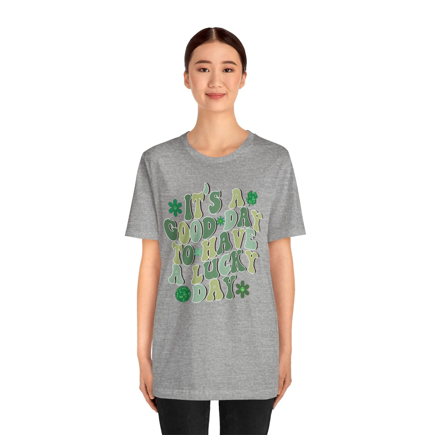 St Patricks Day Its A Good Day To Have A Lucky Day Cotton Tshirt, Everybody Adult Sizes Shamrock Disco Ball St Patricks Day Tee Shirt Tshirt