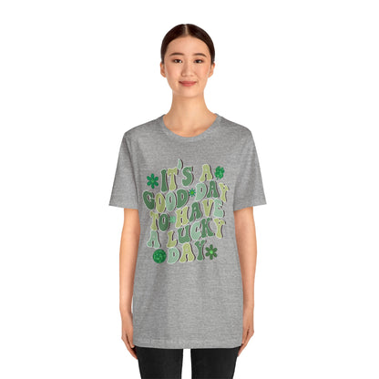 St Patricks Day Its A Good Day To Have A Lucky Day Cotton Tshirt, Everybody Adult Sizes Shamrock Disco Ball St Patricks Day Tee Shirt Tshirt