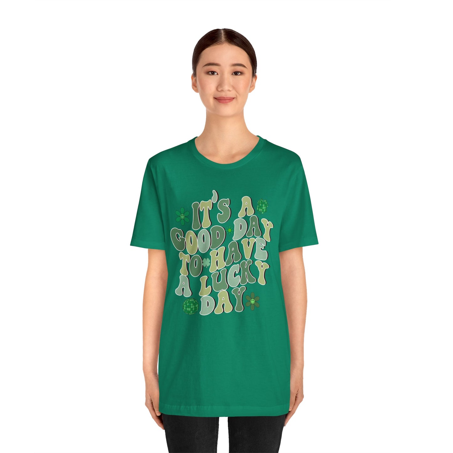 St Patricks Day Its A Good Day To Have A Lucky Day Cotton Tshirt, Everybody Adult Sizes Shamrock Disco Ball St Patricks Day Tee Shirt Tshirt