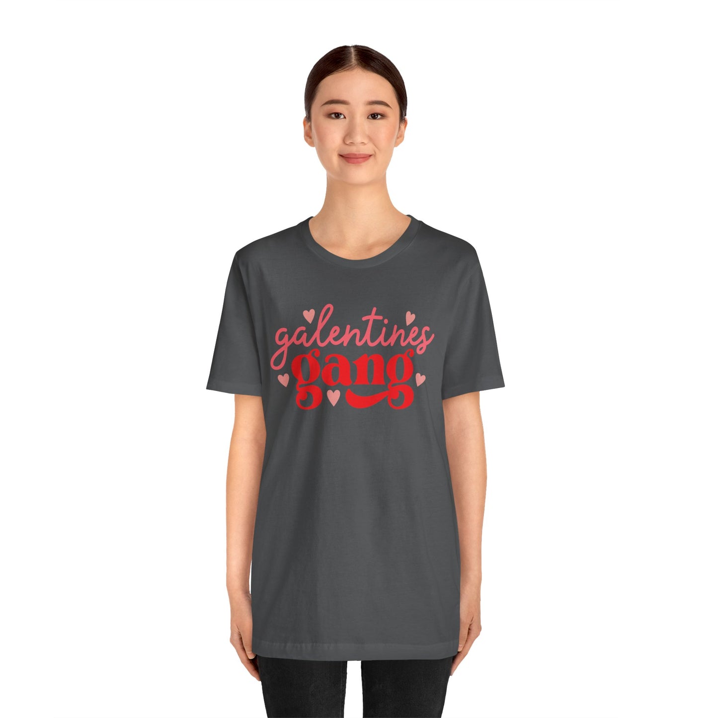 Valentine's Day T-shirt,  Galentine's Gang Holiday Shirt, Girlfriends Sisters Wives Teacher Valentine Day Tee, Women's Holiday T-shirt Tee