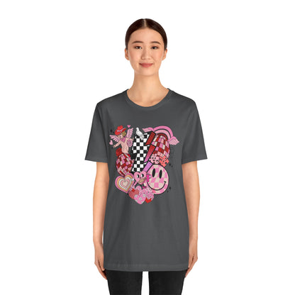 Valentine's Day Tshirt,  Retro Graphic Design Holiday Shirt, V-Day Tee, Women's Mens Gender Neutral Holiday TShirt Tee