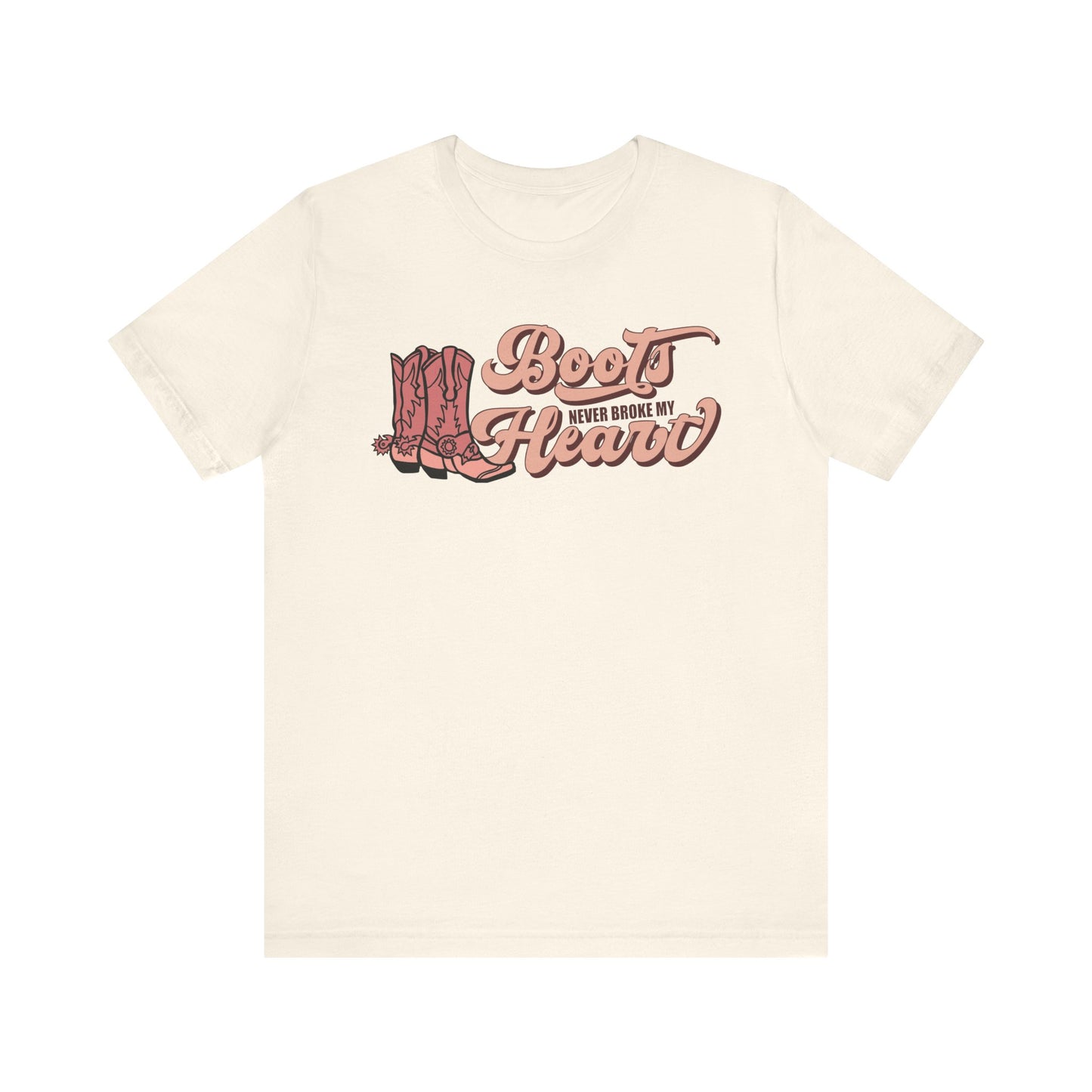 Valentine's Day T-shirt, Boots Never Broke My Heart Cow Holiday Shirt, Valentine Day Tee, Women's Men's Gender Neutral Holiday T-shirt Tee