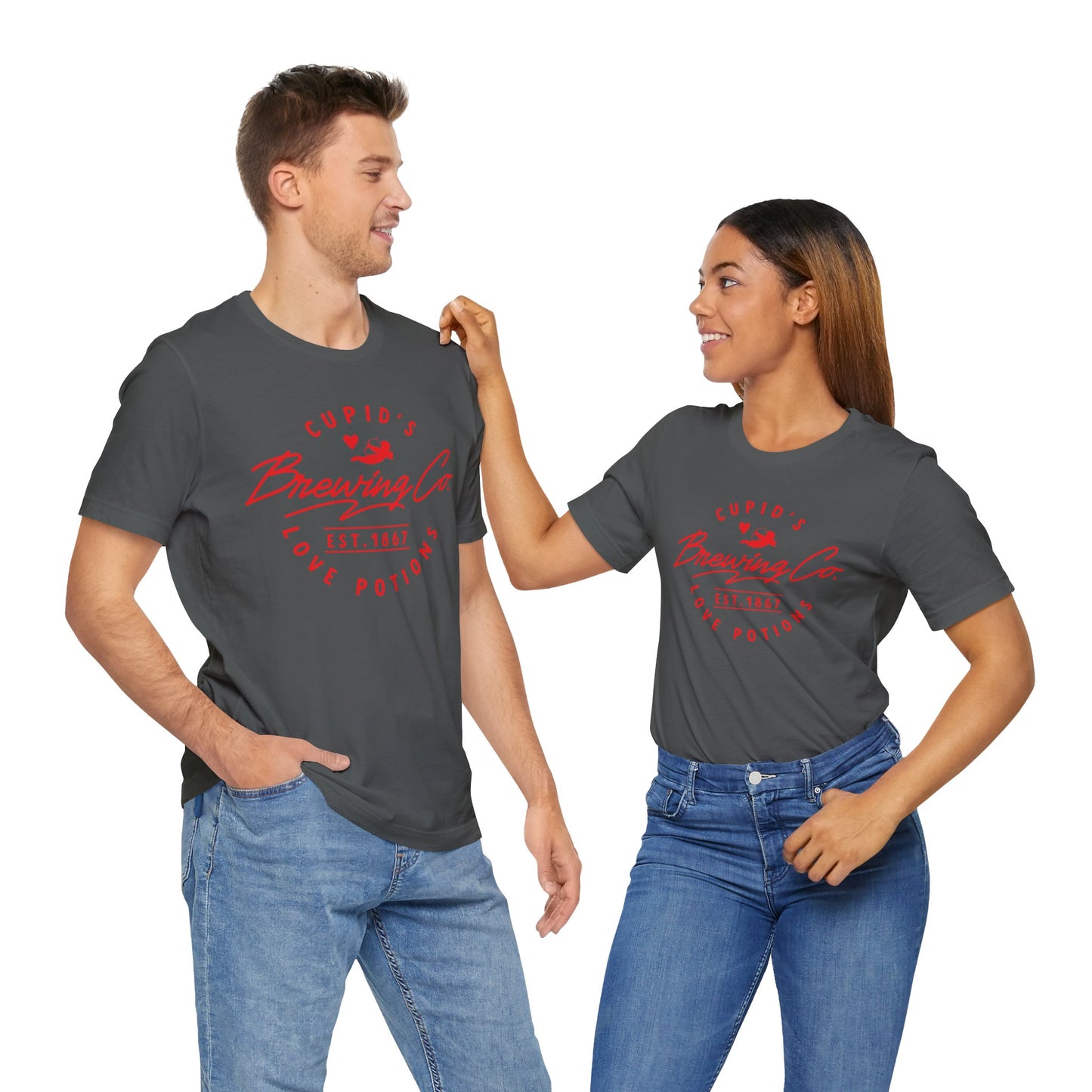 Valentine's Day T-shirt,  Cupid Brewing Co. Holiday Shirt, Brewery Valentine Day Tee, Women's Men's Gender Neutral Holiday T-shirt Tee