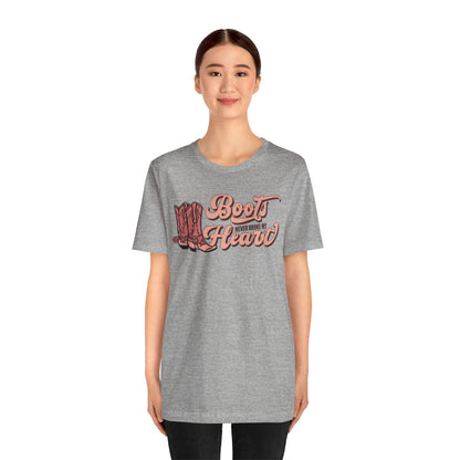 Valentine's Day T-shirt, Boots Never Broke My Heart Cow Holiday Shirt, Valentine Day Tee, Women's Men's Gender Neutral Holiday T-shirt Tee