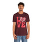 Valentine's Day T-shirt,  Love Disco Ball Holiday Shirt, Love Disco Heart Valentine Day Tee, Women's Men's Valentine's Holiday T-shirt Tee