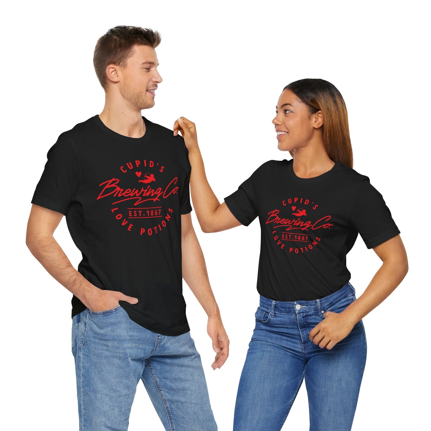 Valentine's Day T-shirt,  Cupid Brewing Co. Holiday Shirt, Brewery Valentine Day Tee, Women's Men's Gender Neutral Holiday T-shirt Tee