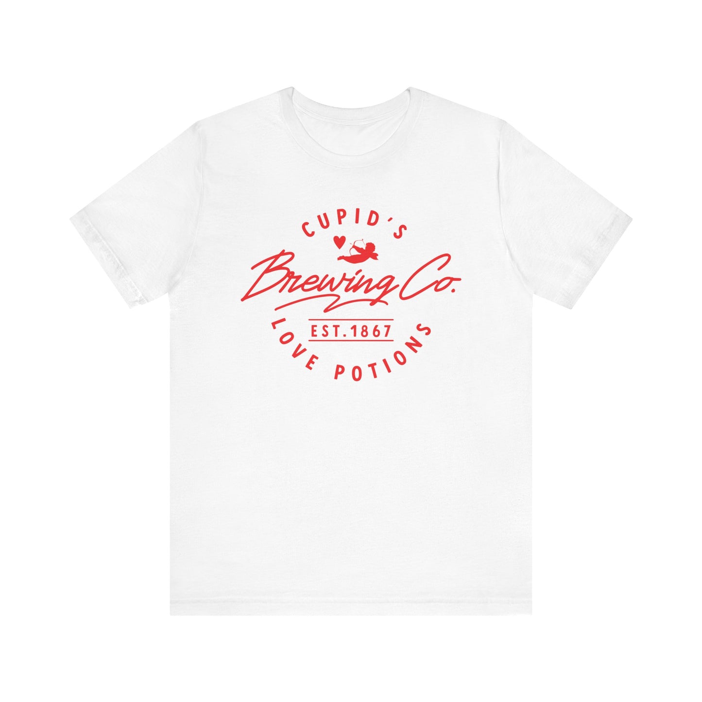 Valentine's Day T-shirt,  Cupid Brewing Co. Holiday Shirt, Brewery Valentine Day Tee, Women's Men's Gender Neutral Holiday T-shirt Tee