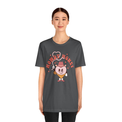 Valentine's Day T-shirt, Howdy Honey Cowboy Cowgirl Heart Holiday Shirt, Valentine Day Tee, Women's Men's Gender Neutral Holiday T-shirt Tee