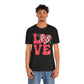 Valentine's Day T-shirt,  Love Disco Ball Holiday Shirt, Love Disco Heart Valentine Day Tee, Women's Men's Valentine's Holiday T-shirt Tee