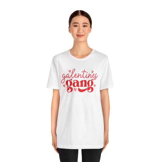 Valentine's Day T-shirt,  Galentine's Gang Holiday Shirt, Girlfriends Sisters Wives Teacher Valentine Day Tee, Women's Holiday T-shirt Tee