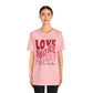 Valentine's Day Tshirt, Love More Worry Less Holiday Shirt, V-Day Tee, Women's Mens Holiday TShirt Tee