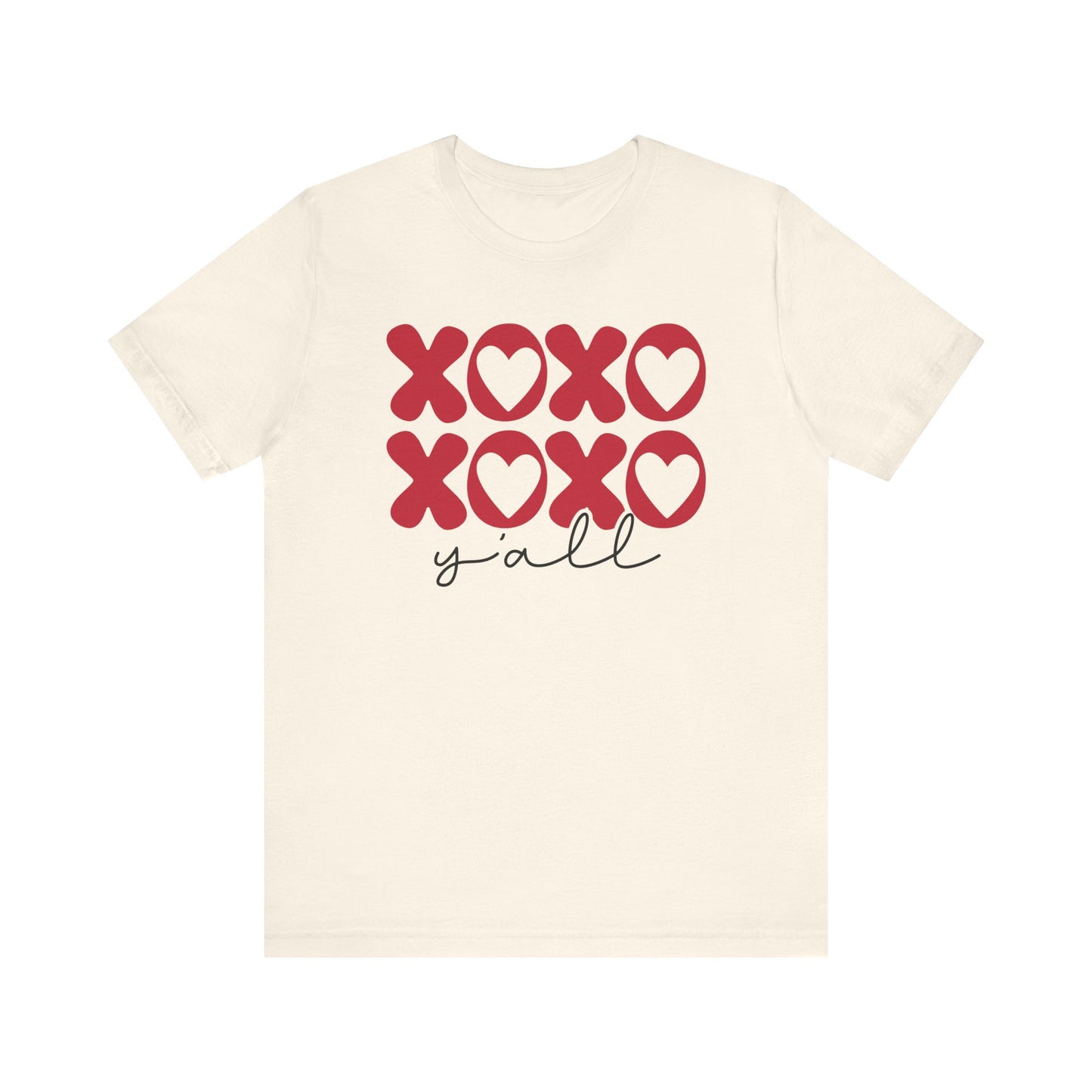 Valentine's Day Tshirt, XOXO Y'all Holiday Shirt, V-Day Tee, Women's Mens Gender Neutral Holiday TShirt Tee