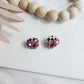 Checkerboard Studs - Black & Tan