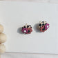 Checkerboard Studs - Black & Tan