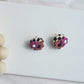 Checkerboard Studs - Black & Tan
