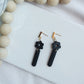 Black Flower Dangle