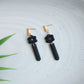 Black Flower Dangle