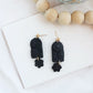 Black Flower Power Dangle