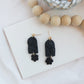 Black Flower Power Dangle