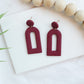 Burgundy Arch Dangle
