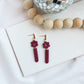 Burgundy Flower Dangle