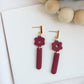 Burgundy Flower Dangle