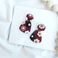 Burgundy Flower Slab Dangle